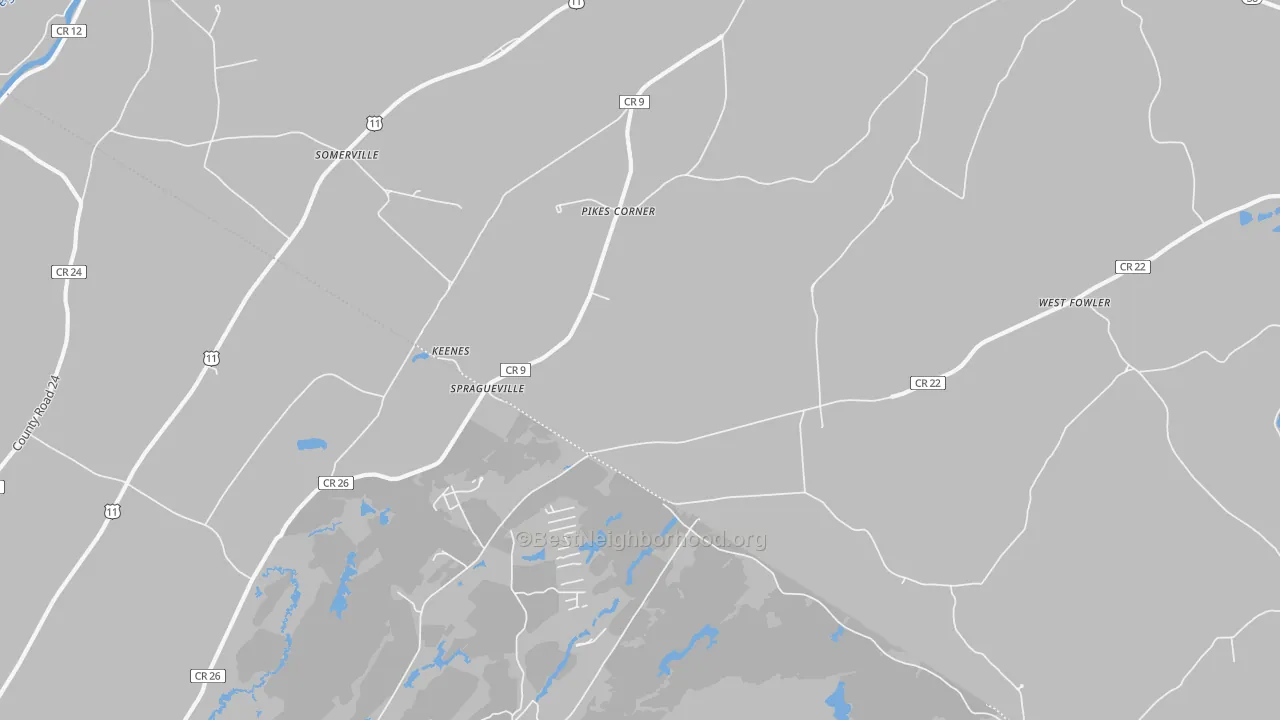 Transit Grade map of Spragueville, NY