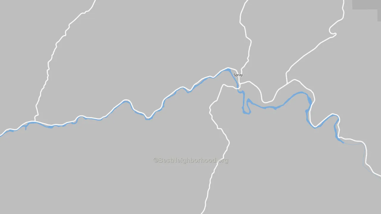 Transit Grade map of Spray, OR