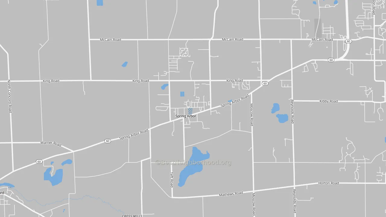Transit Grade map of Spring Arbor, MI