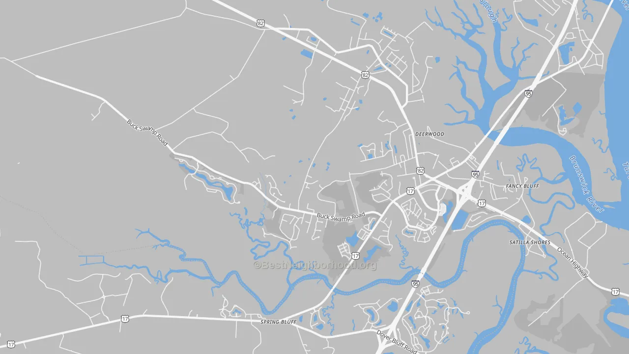 Transit Grade map of Spring Bluff, GA