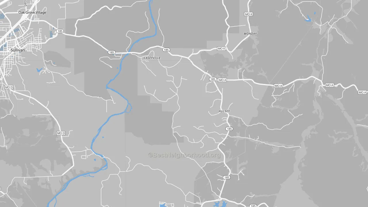 Transit Grade map of Spring Bluff, MO