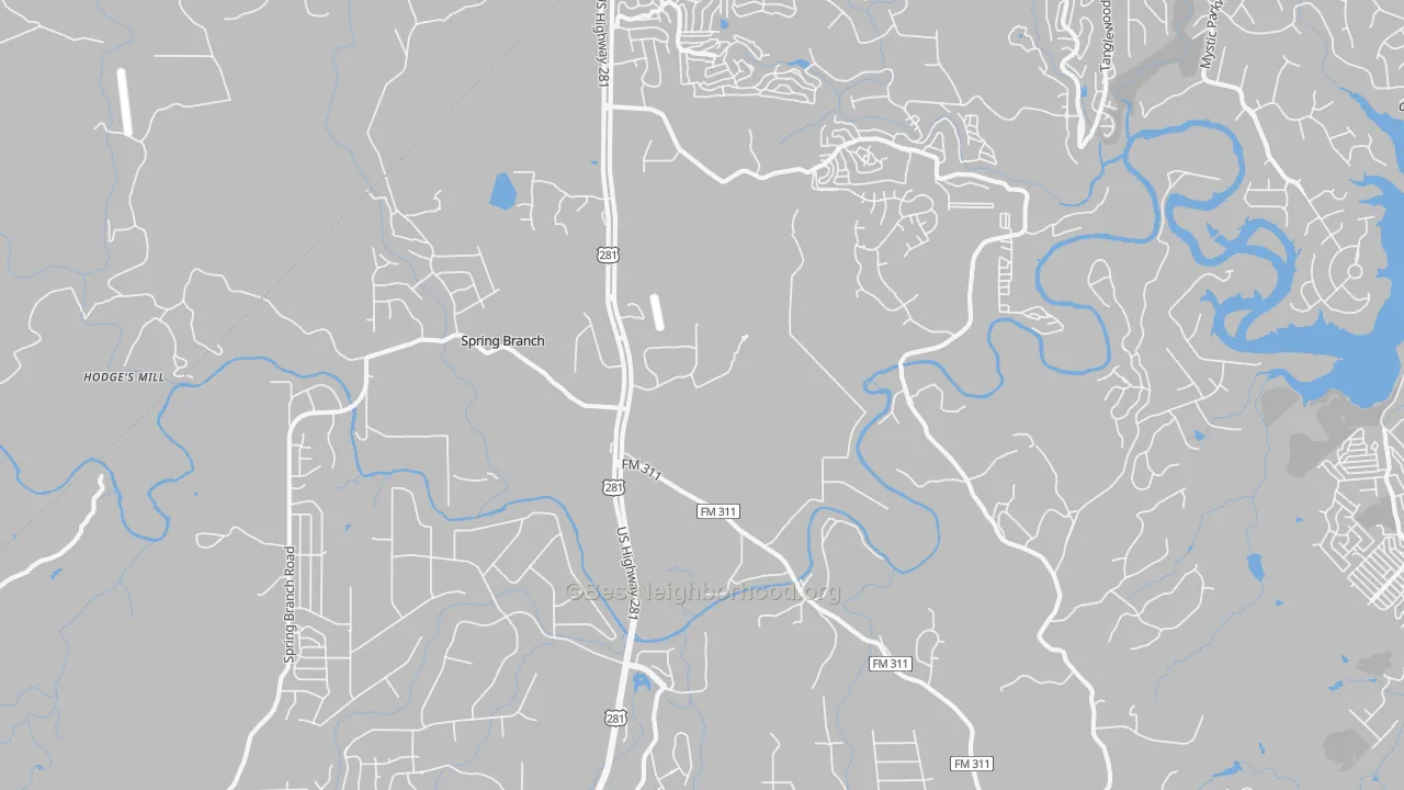 Transit Grade map of Spring Branch, TX