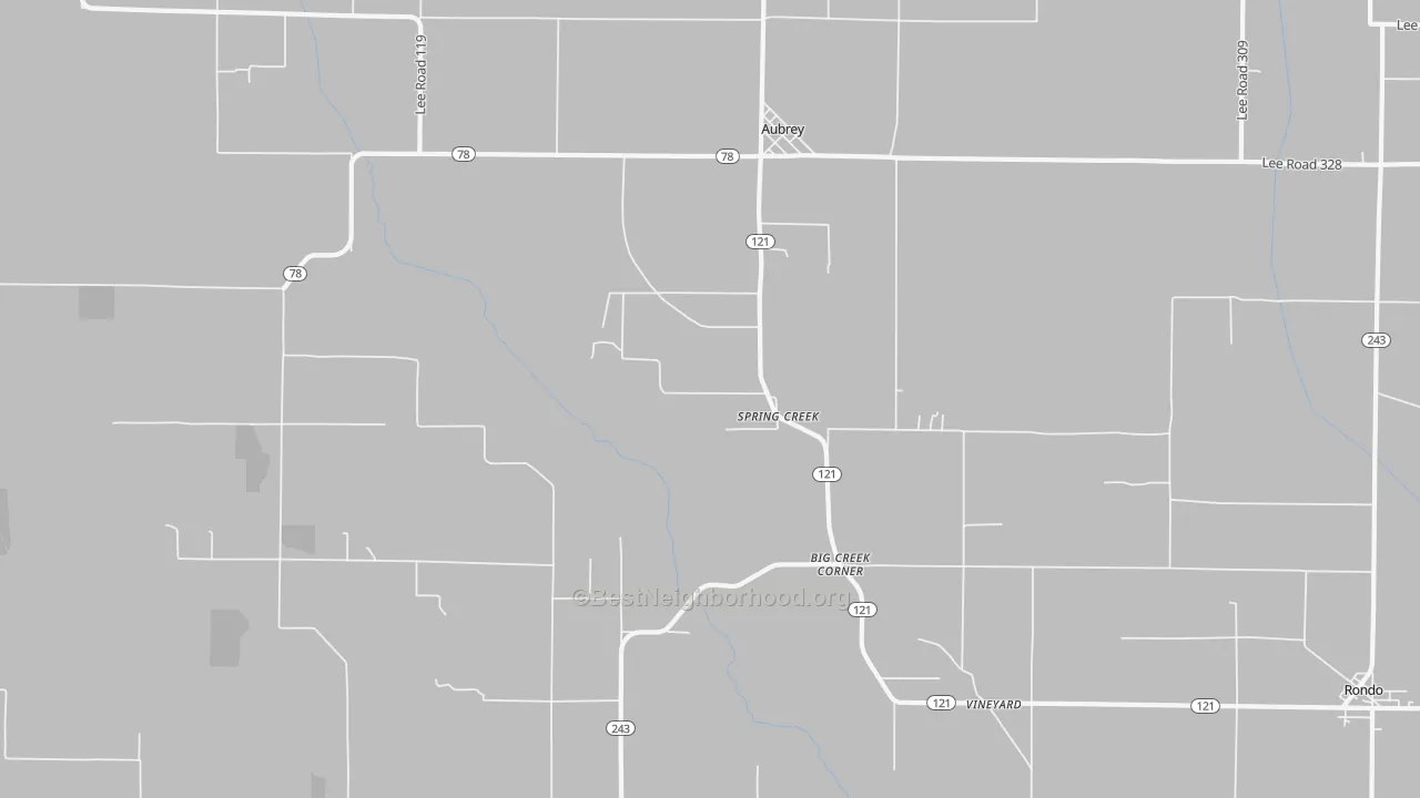 Transit Grade map of Spring Creek, AR