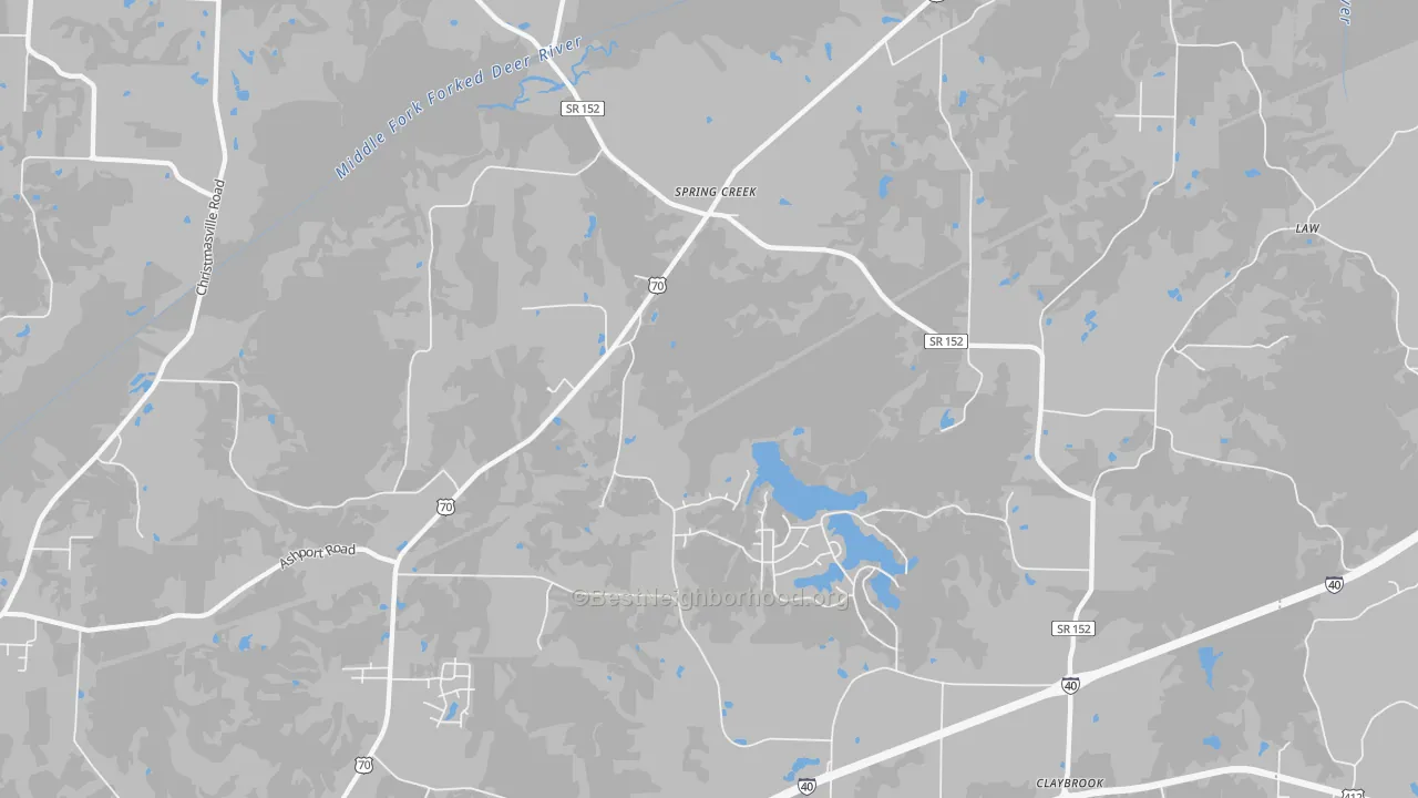 Transit Grade map of Spring Creek, TN