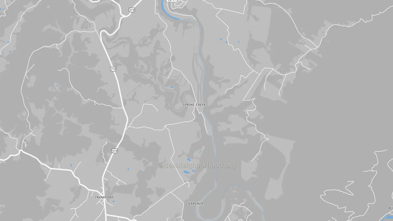 Transit Grade map of Spring Creek, WV