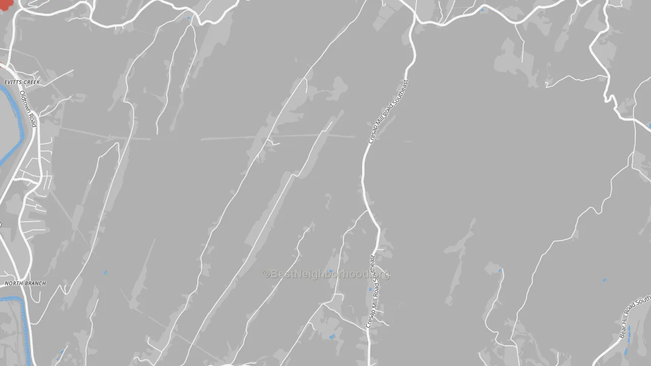 Transit Grade map of Spring Gap, MD