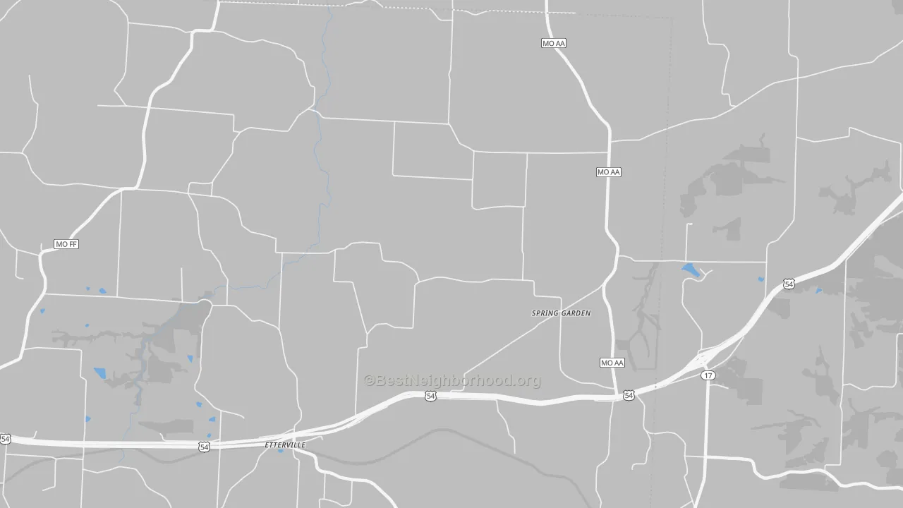 Transit Grade map of Spring Garden, MO