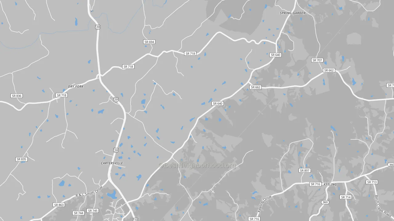 Transit Grade map of Spring Garden, VA