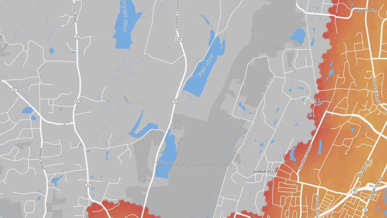 Transit Grade map of Spring Glen, CT