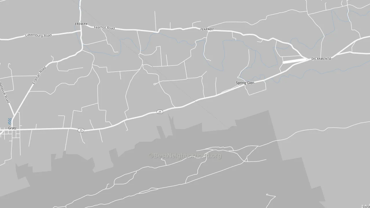 Transit Grade map of Spring Glen, PA