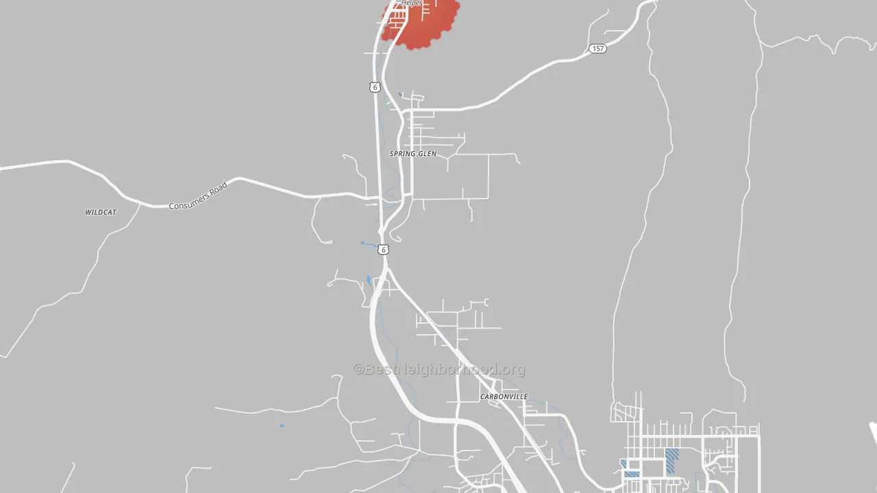 Transit Grade map of Spring Glen, UT