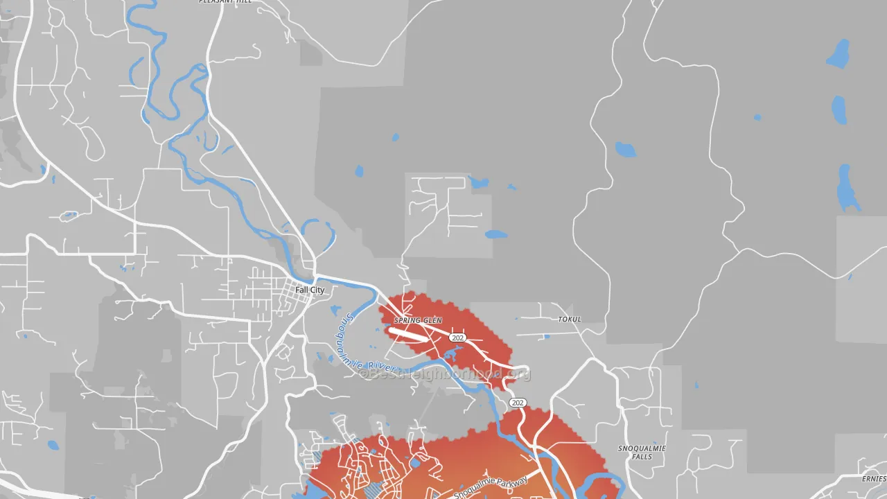 Transit Grade map of Spring Glen, WA