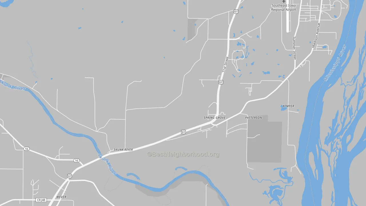 Transit Grade map of Spring Grove, IA