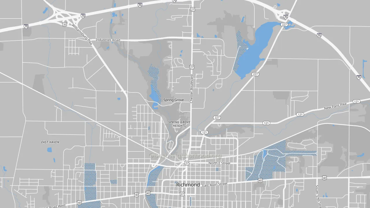 Transit Grade map of Spring Grove, IN