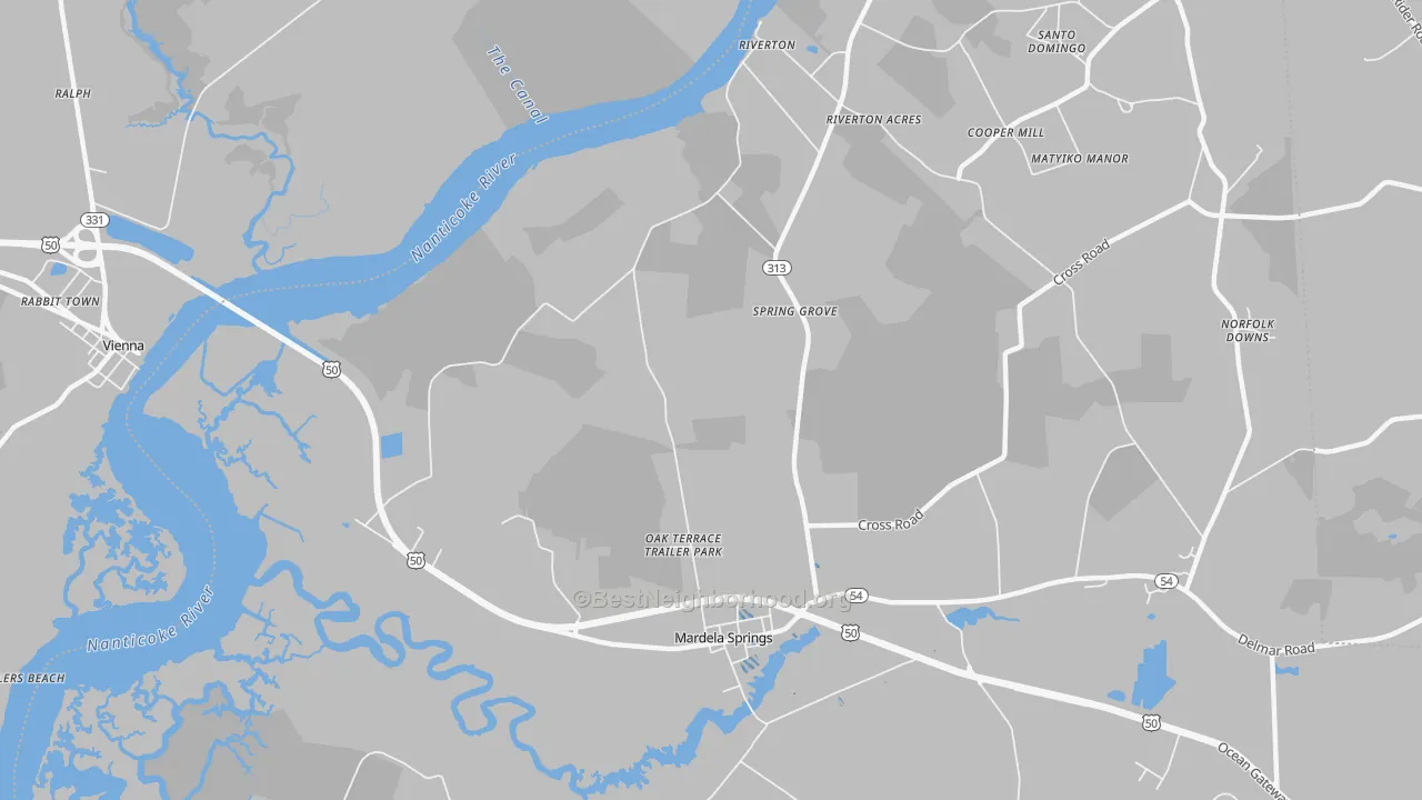 Transit Grade map of Spring Grove, MD