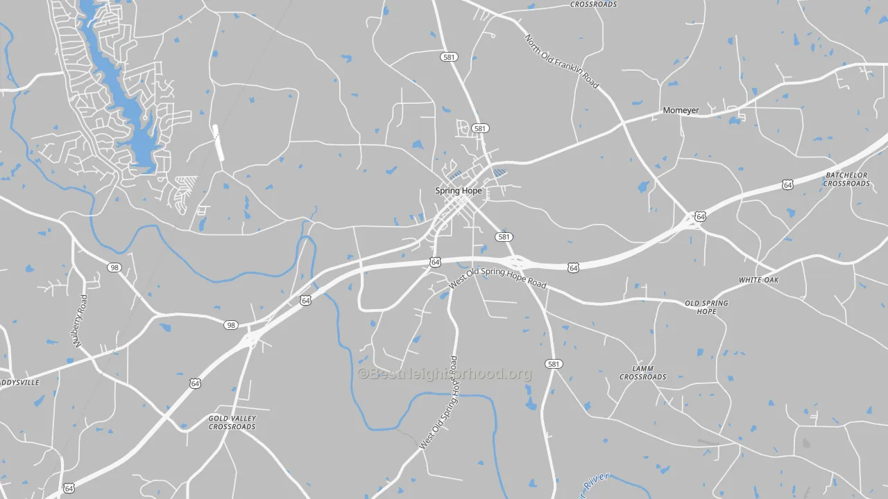 Transit Grade map of Spring Hope, NC
