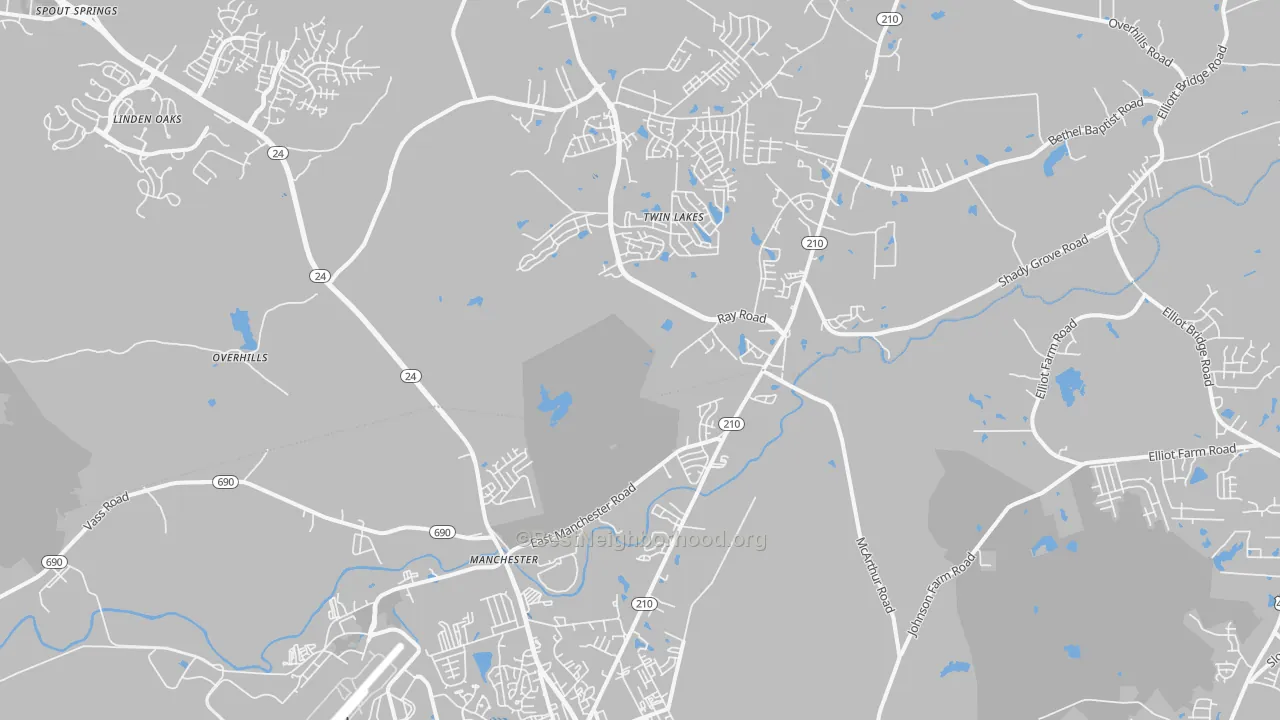 Transit Grade map of Spring Lake, NC