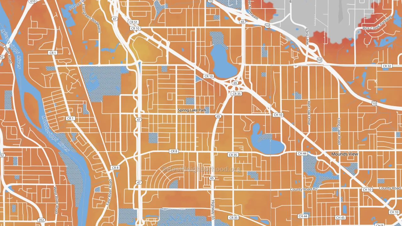 Transit Grade map of Spring Lake Park, MN