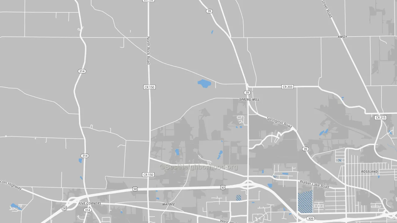 Transit Grade map of Spring Mill, OH