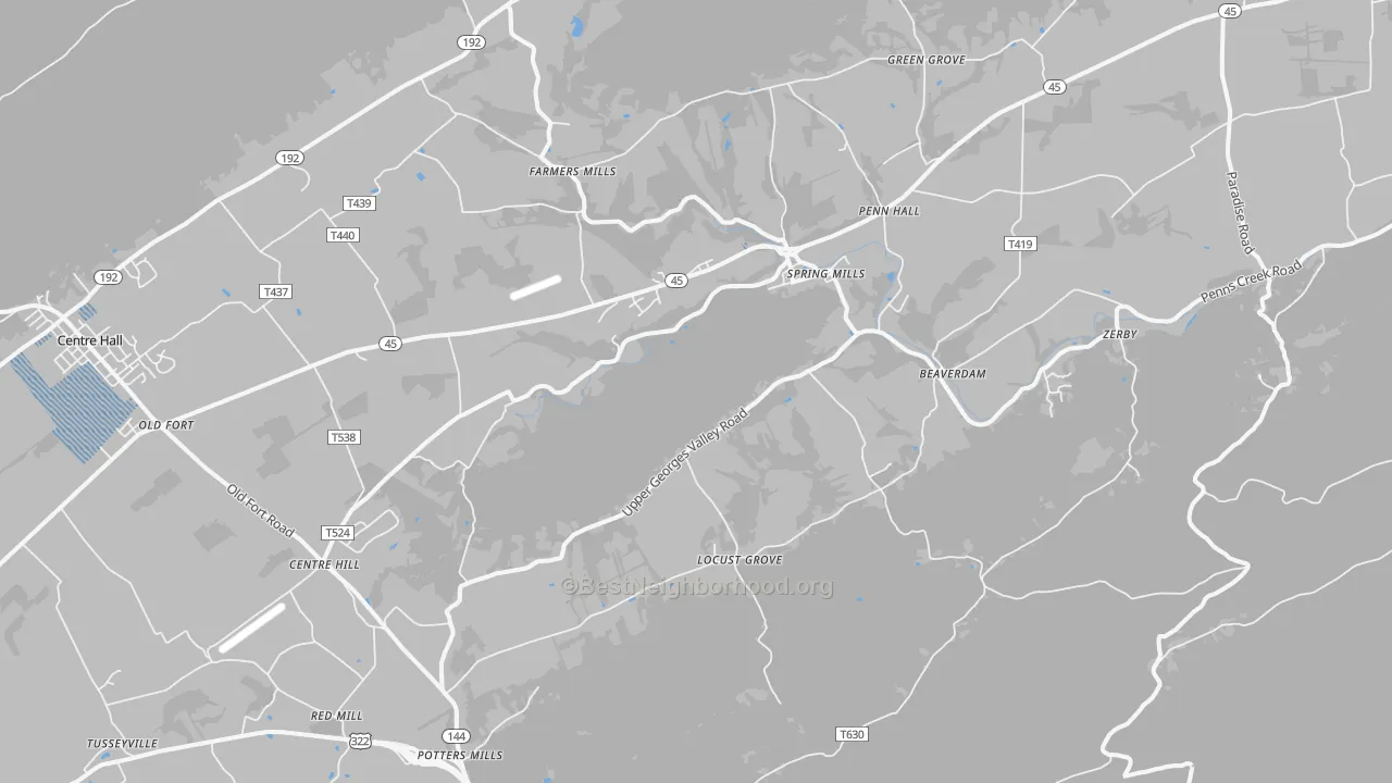 Transit Grade map of Spring Mills, PA