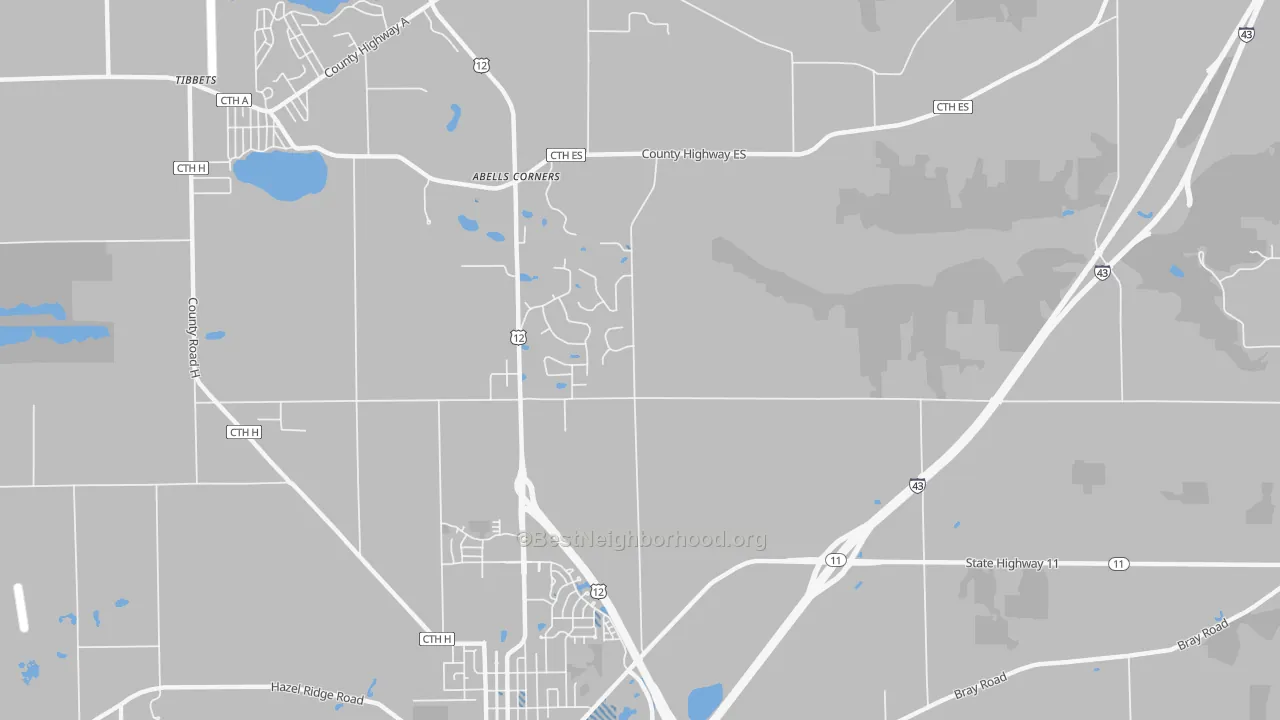 Transit Grade map of Spring Prairie, WI