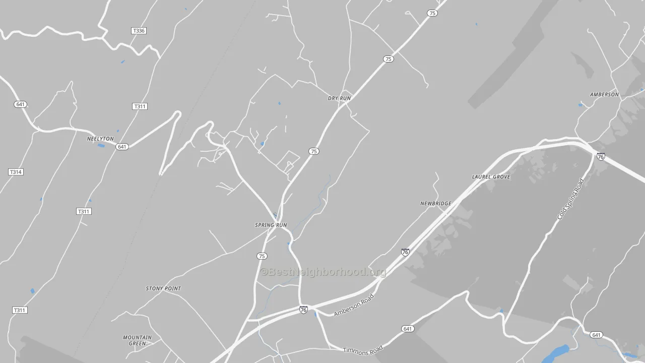 Transit Grade map of Spring Run, PA