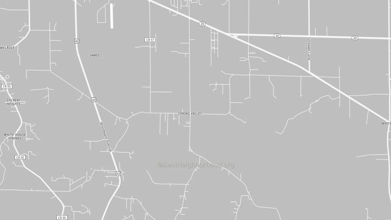 Transit Grade map of Spring Valley, AL