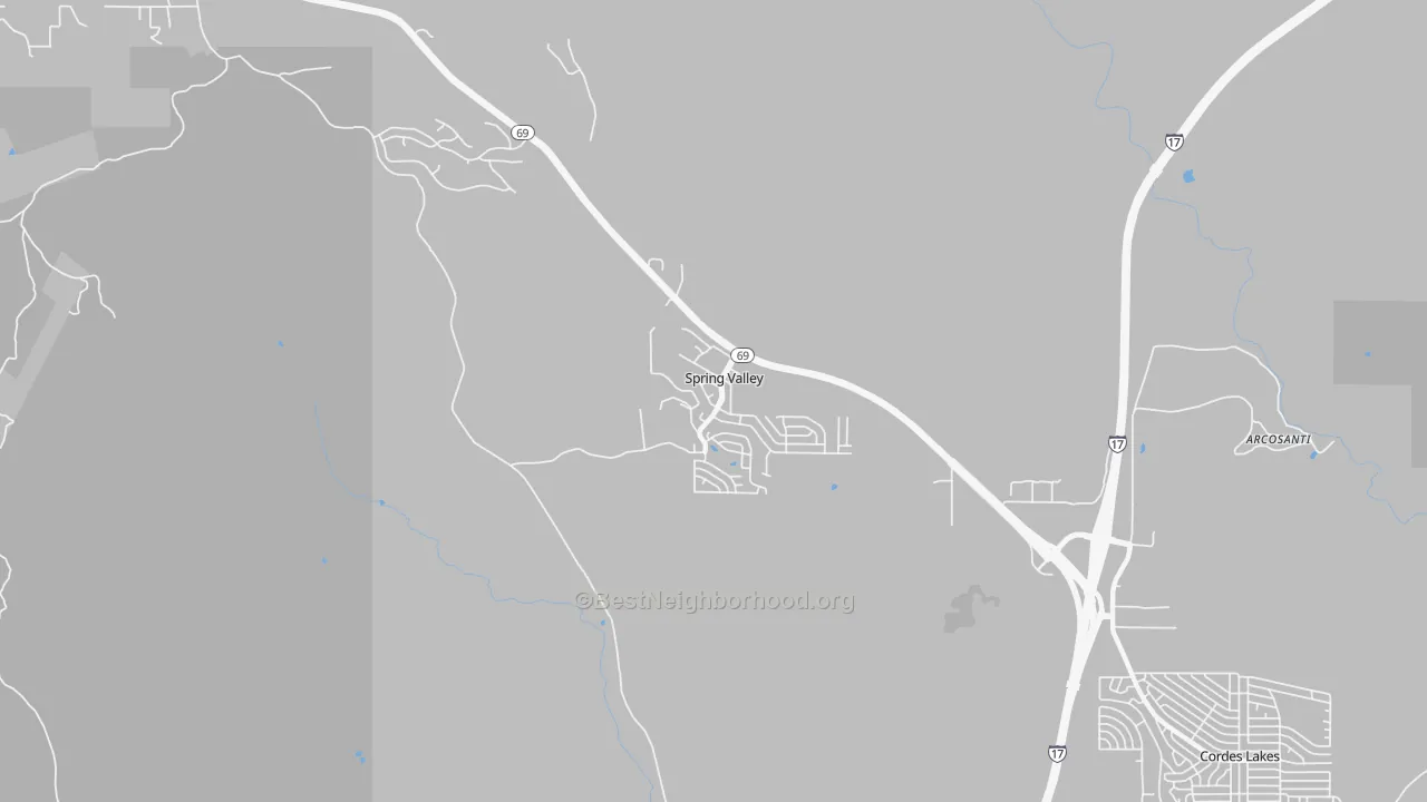 Transit Grade map of Spring Valley, AZ