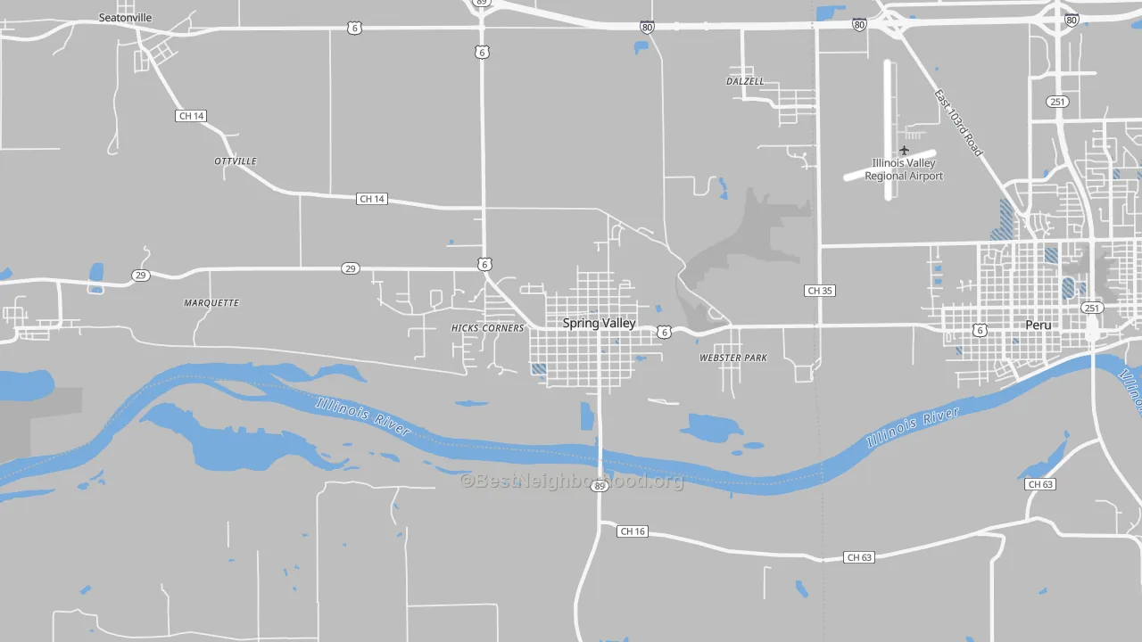 Transit Grade map of Spring Valley, IL