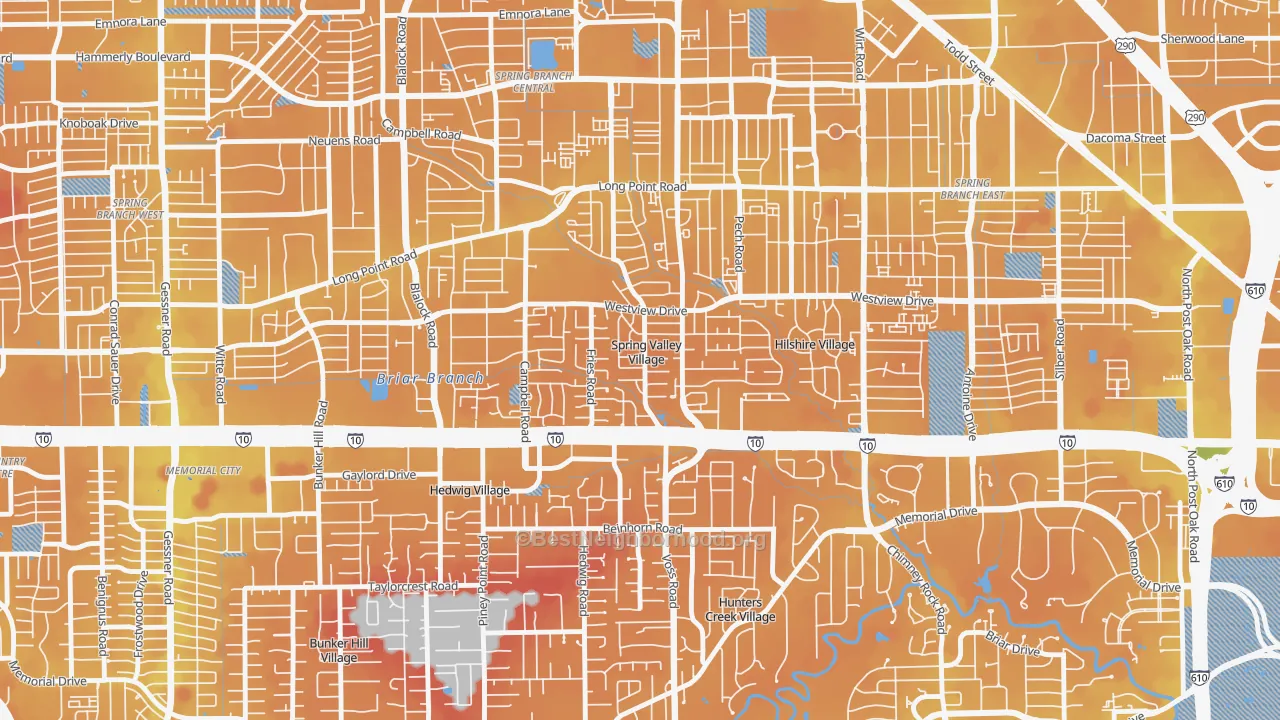 Transit Grade map of Spring Valley, TX