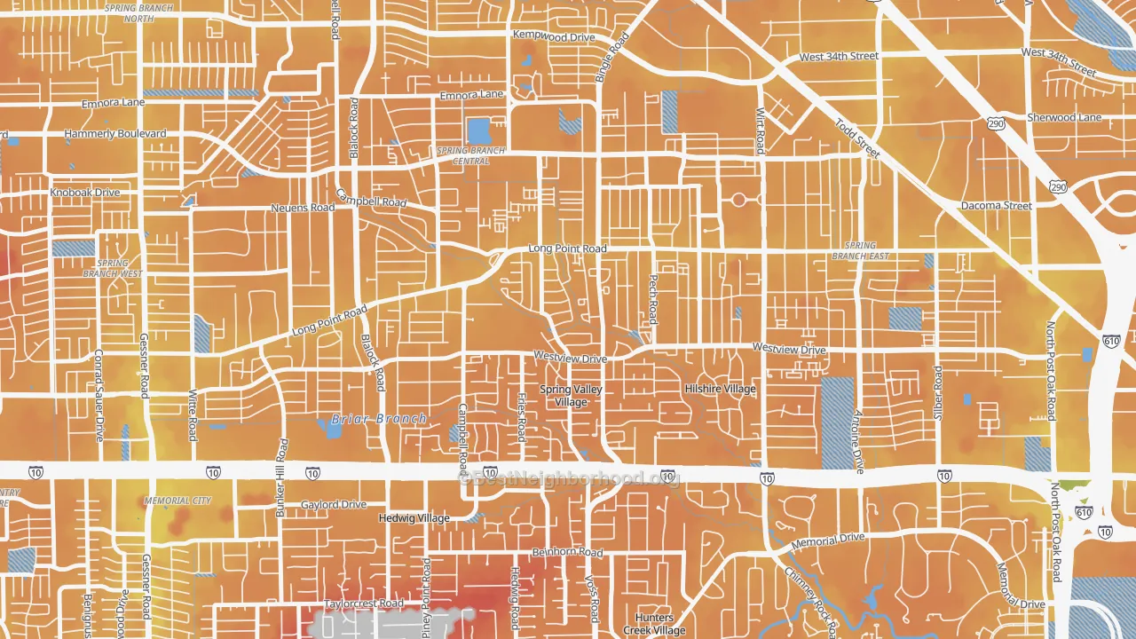 Transit Grade map of Spring Valley Village, TX