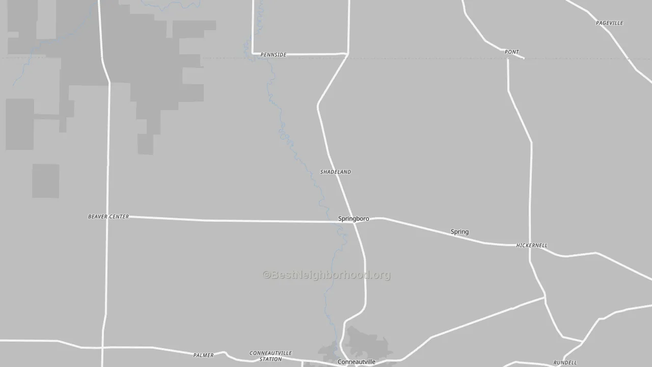 Transit Grade map of Springboro, PA