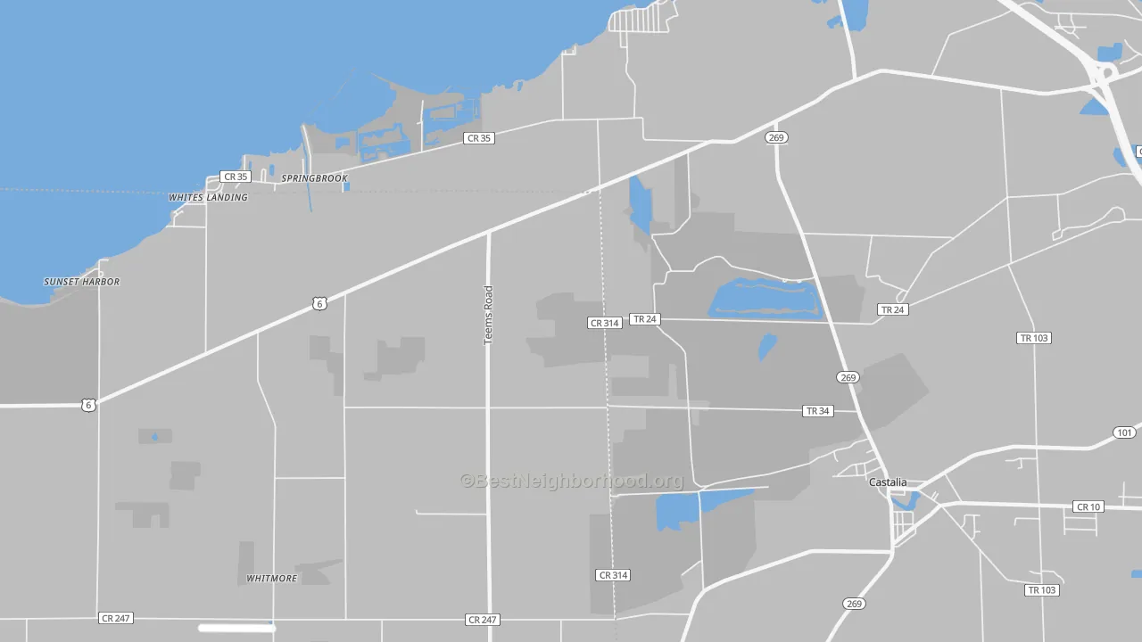 Transit Grade map of Springbrook, OH