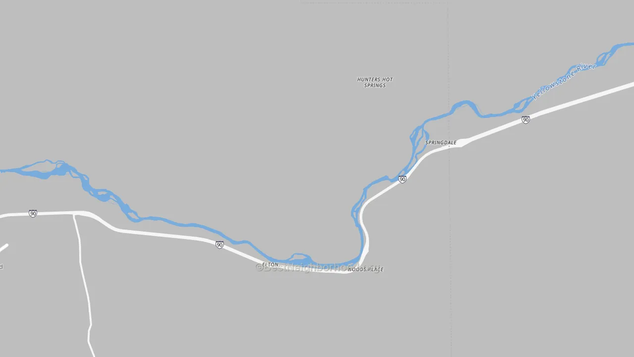 Transit Grade map of Springdale, MT
