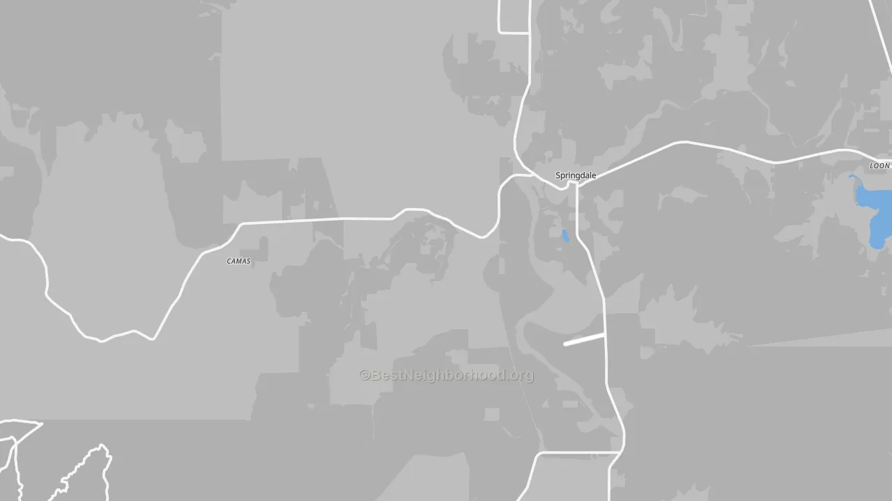 Transit Grade map of Springdale, WA