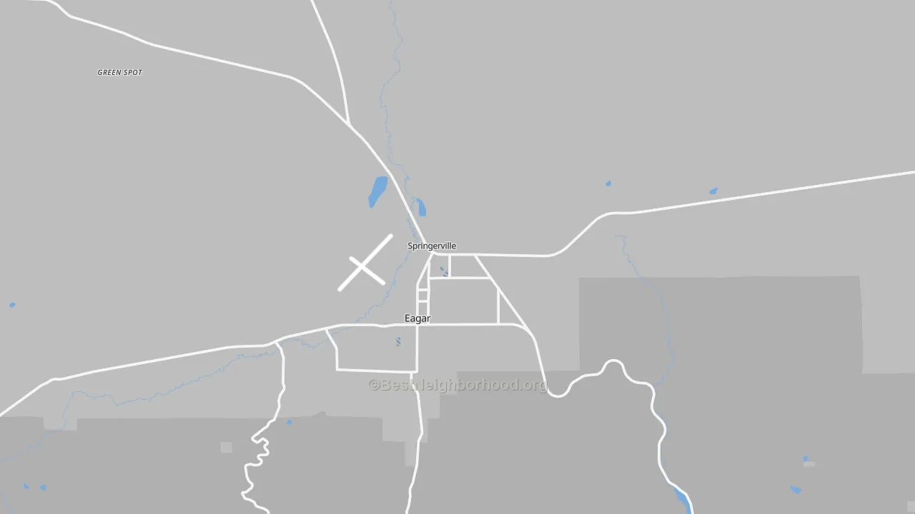 Transit Grade map of Springerville, AZ