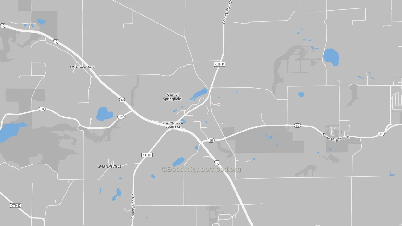 Transit Grade map of Springfield Corners, WI