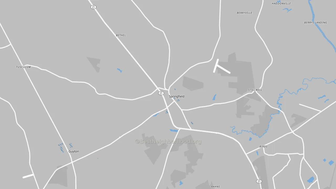 Transit Grade map of Springfield, GA
