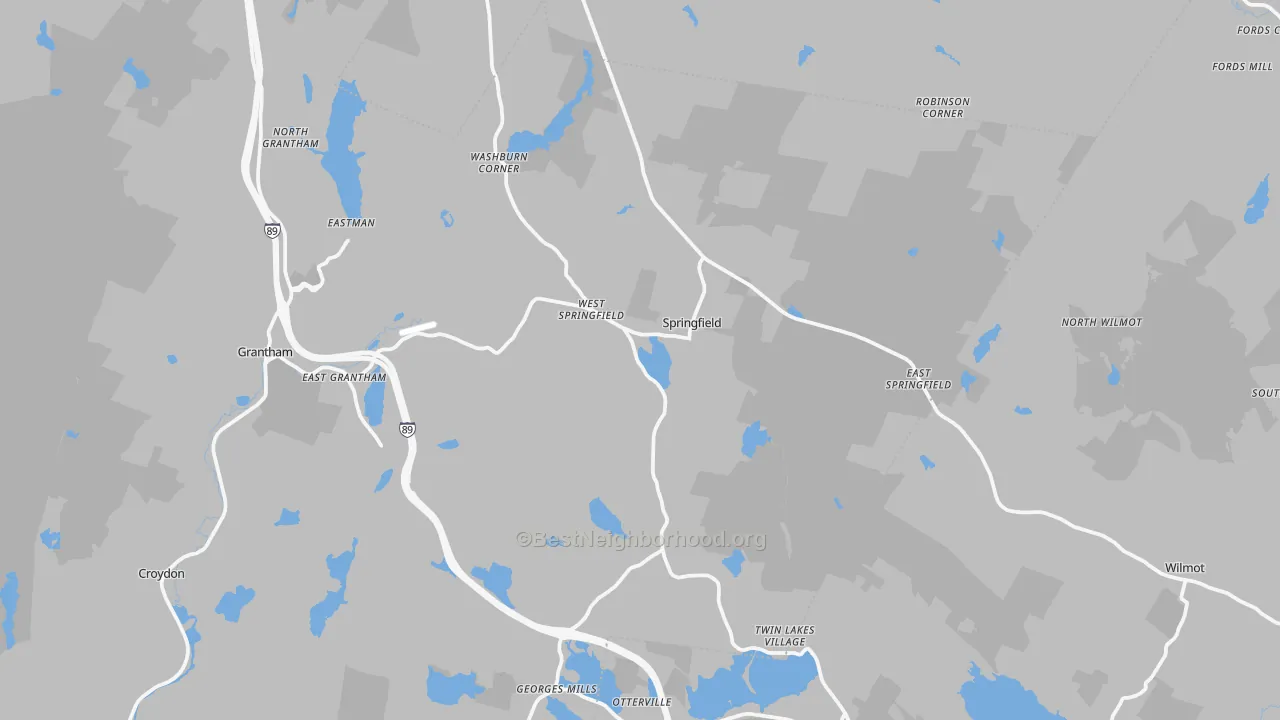 Transit Grade map of Springfield, NH