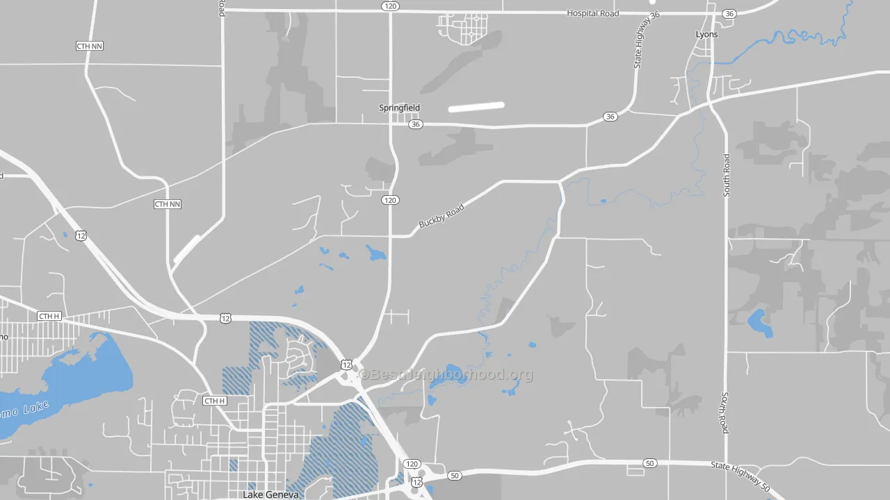 Transit Grade map of Springfield, WI