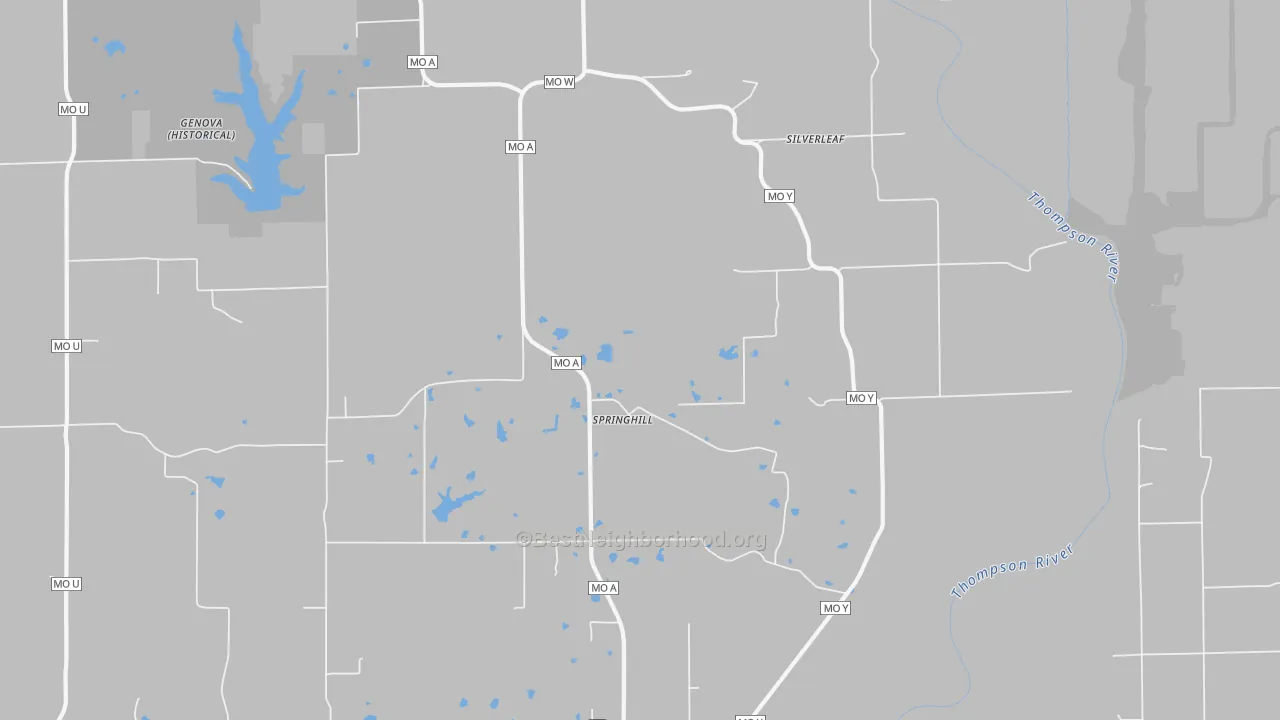 Transit Grade map of Springhill, MO