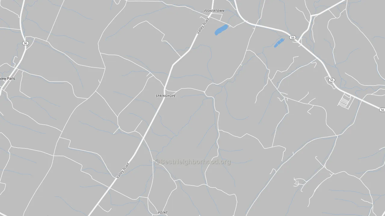 Transit Grade map of Springhope, PA