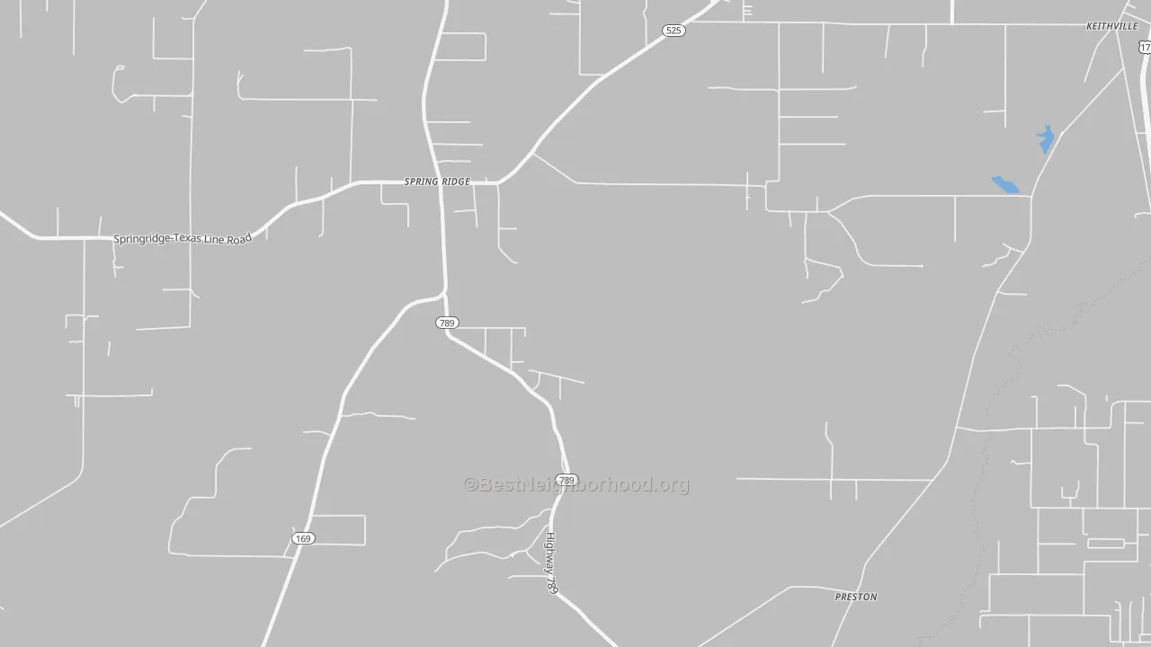 Transit Grade map of Springridge, LA