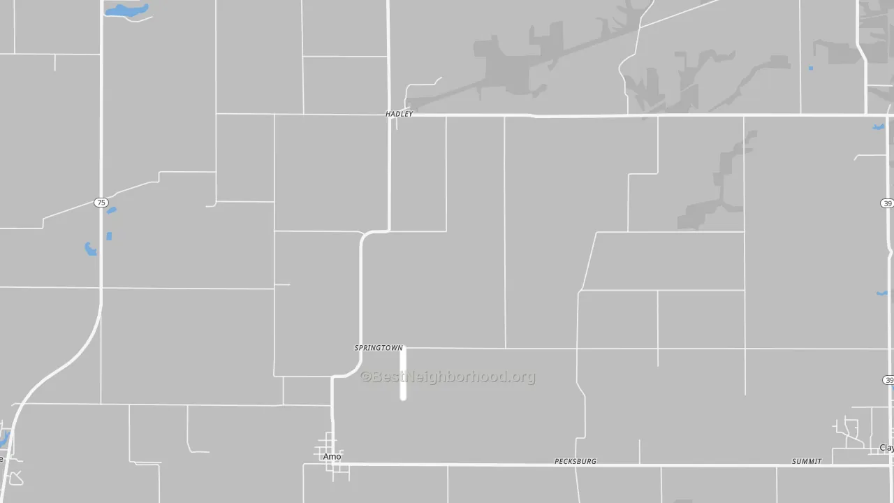 Transit Grade map of Springtown, IN