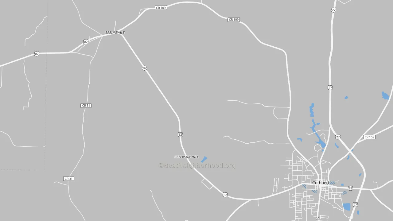 Transit Grade map of Springvale, GA