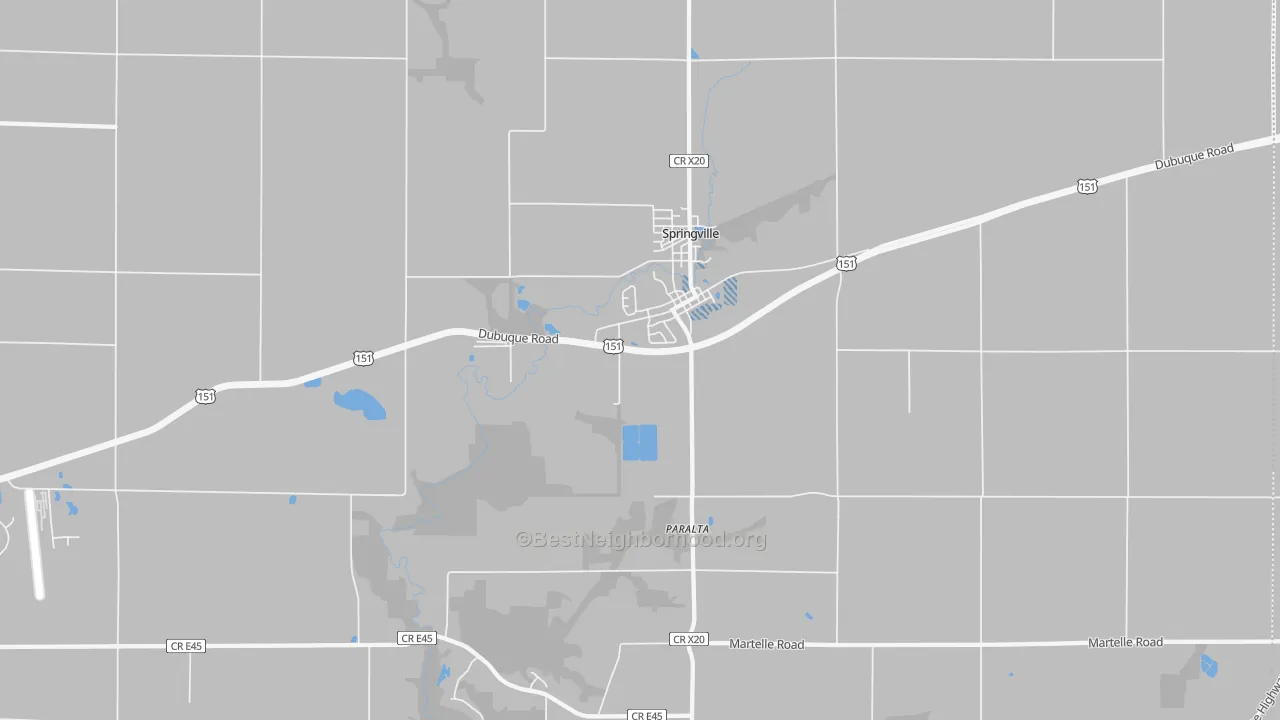 Transit Grade map of Springville, IA