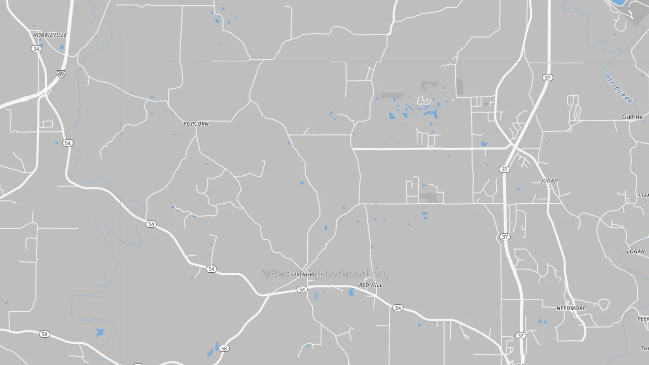 Transit Grade map of Springville, IN