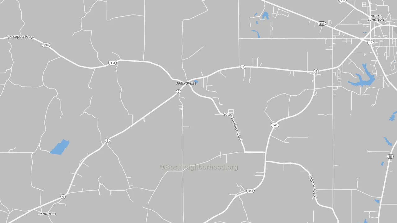 Transit Grade map of Springville, MS