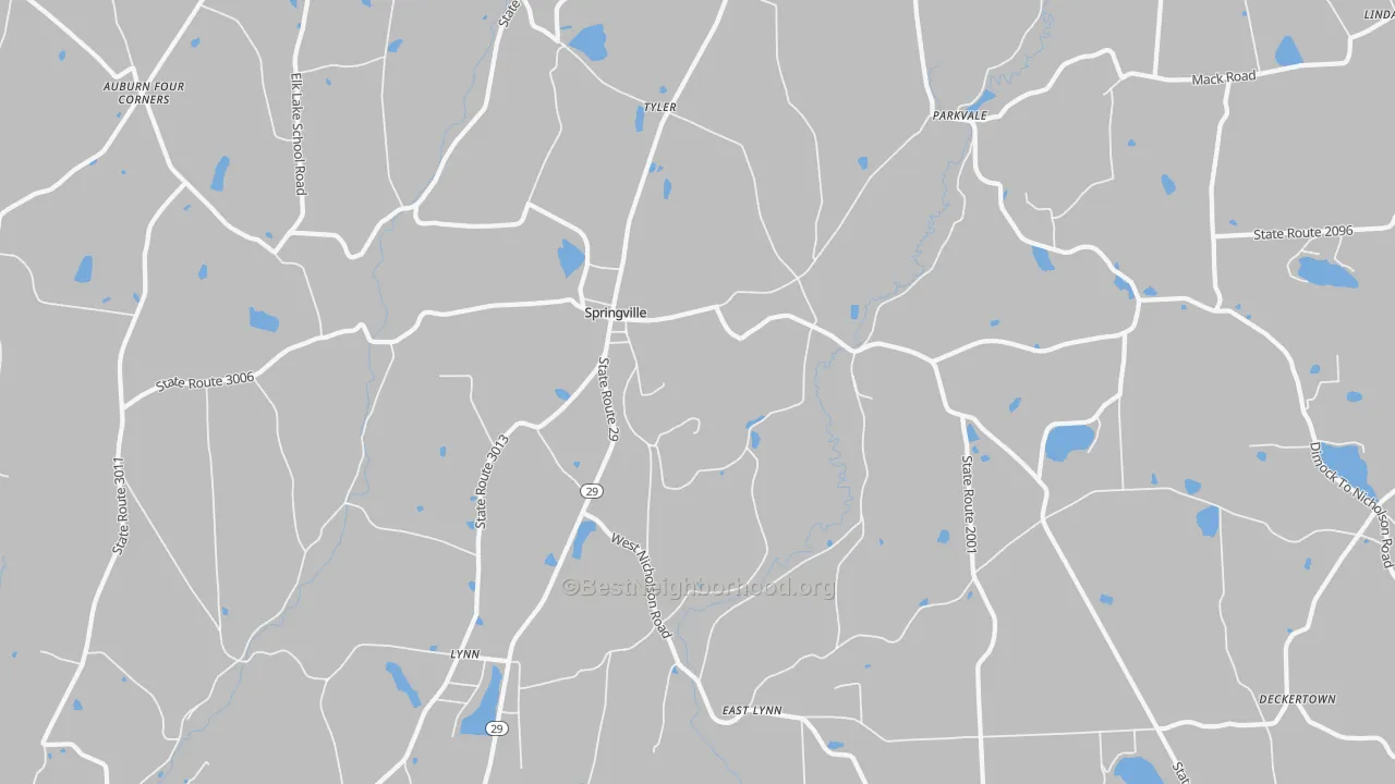 Transit Grade map of Springville, PA