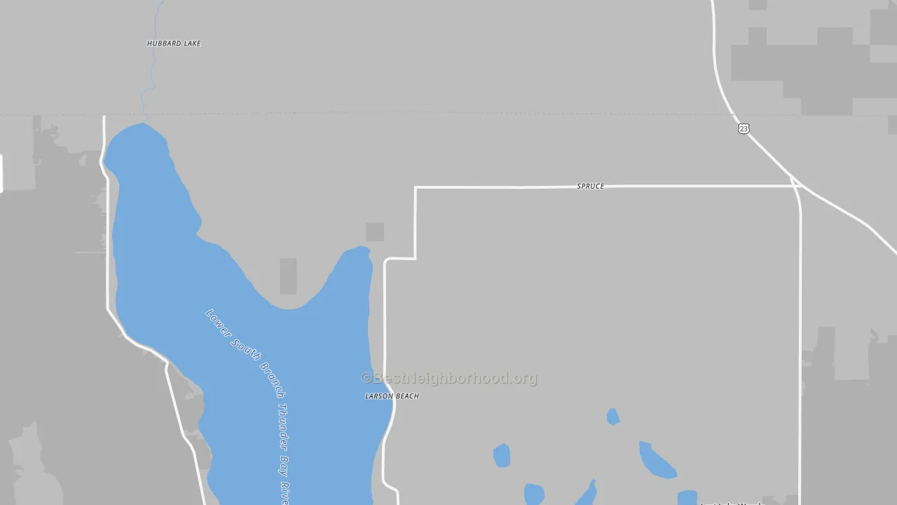 Transit Grade map of Spruce, MI